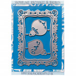 Sharons Card Crafts - Snowflake Rectangle & Baubles